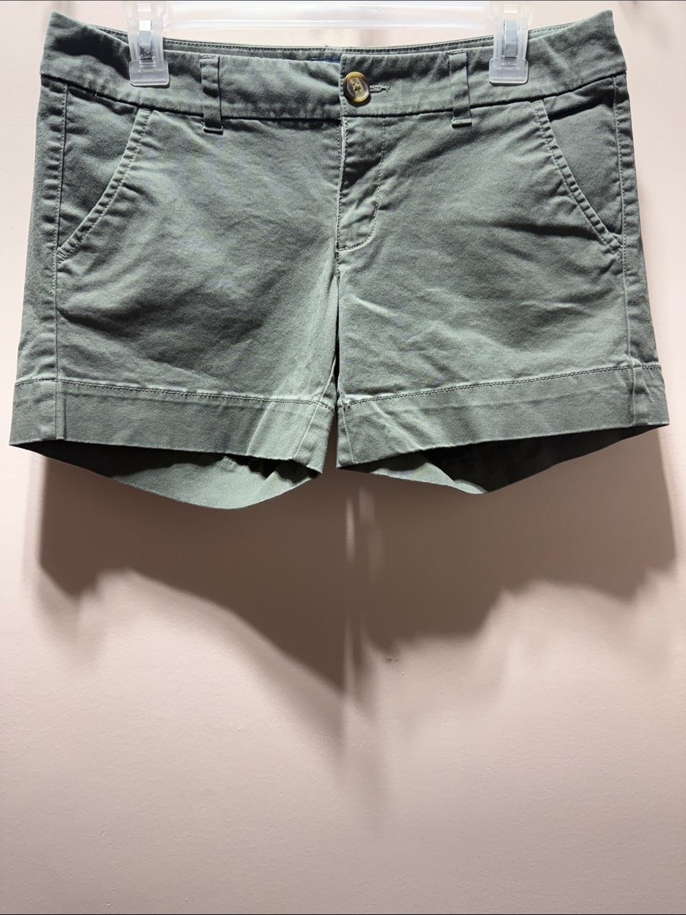 Women’s Olive Green Casual Cotton Shorts
